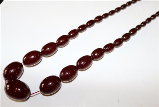 Cherry amberoid necklace